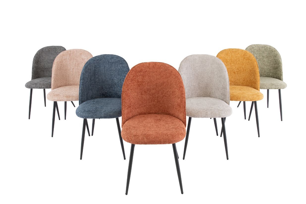 Oakwood 4 x Ramona Fabric Dining Chair - Rust