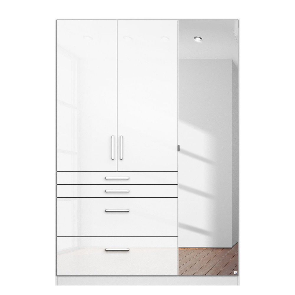 Oakwood Homburg Alpine White 3 Door Combi Wardrobe