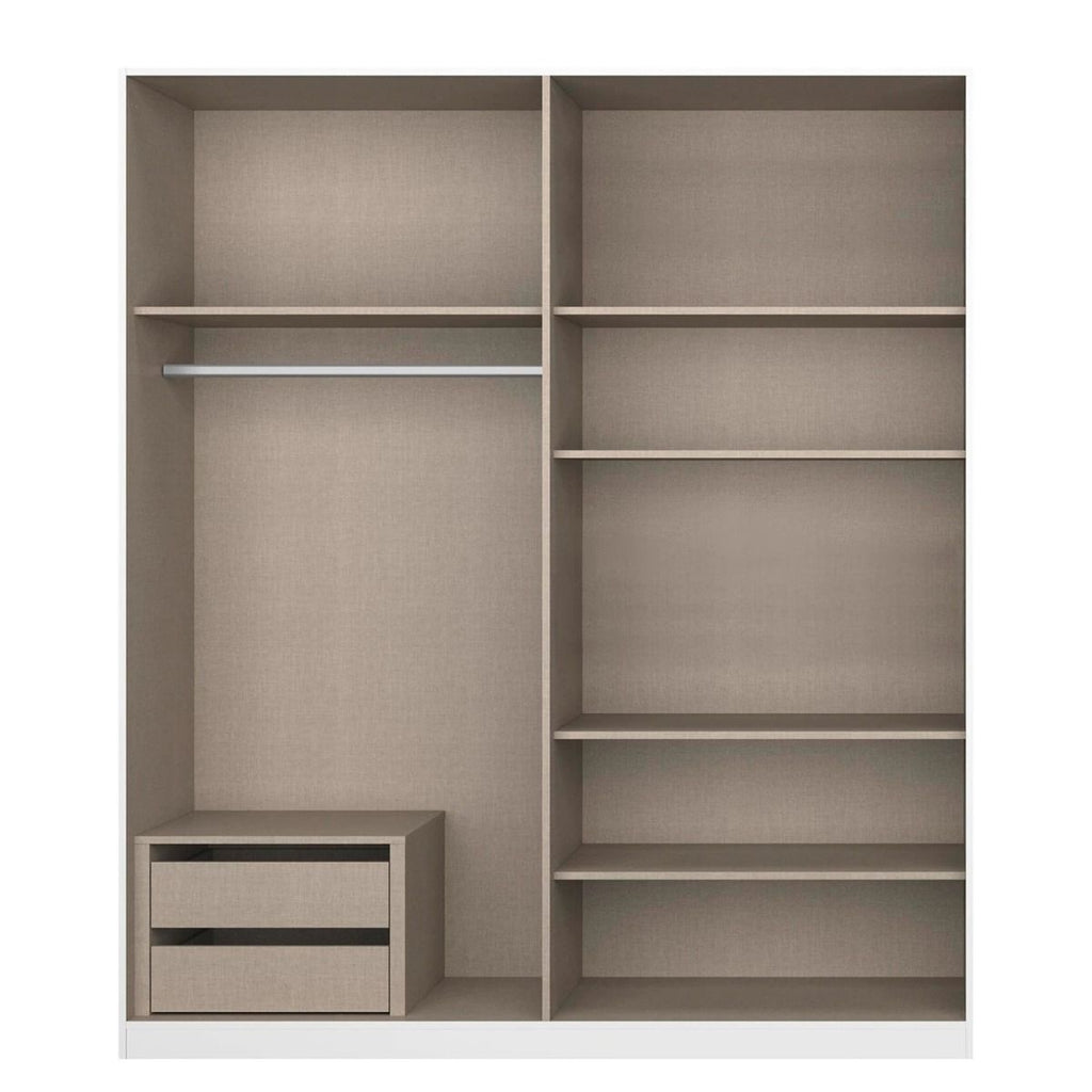 Oakwood Rauch Alabama Alpine White With Mirror 4 Door Hinged Wardrobe