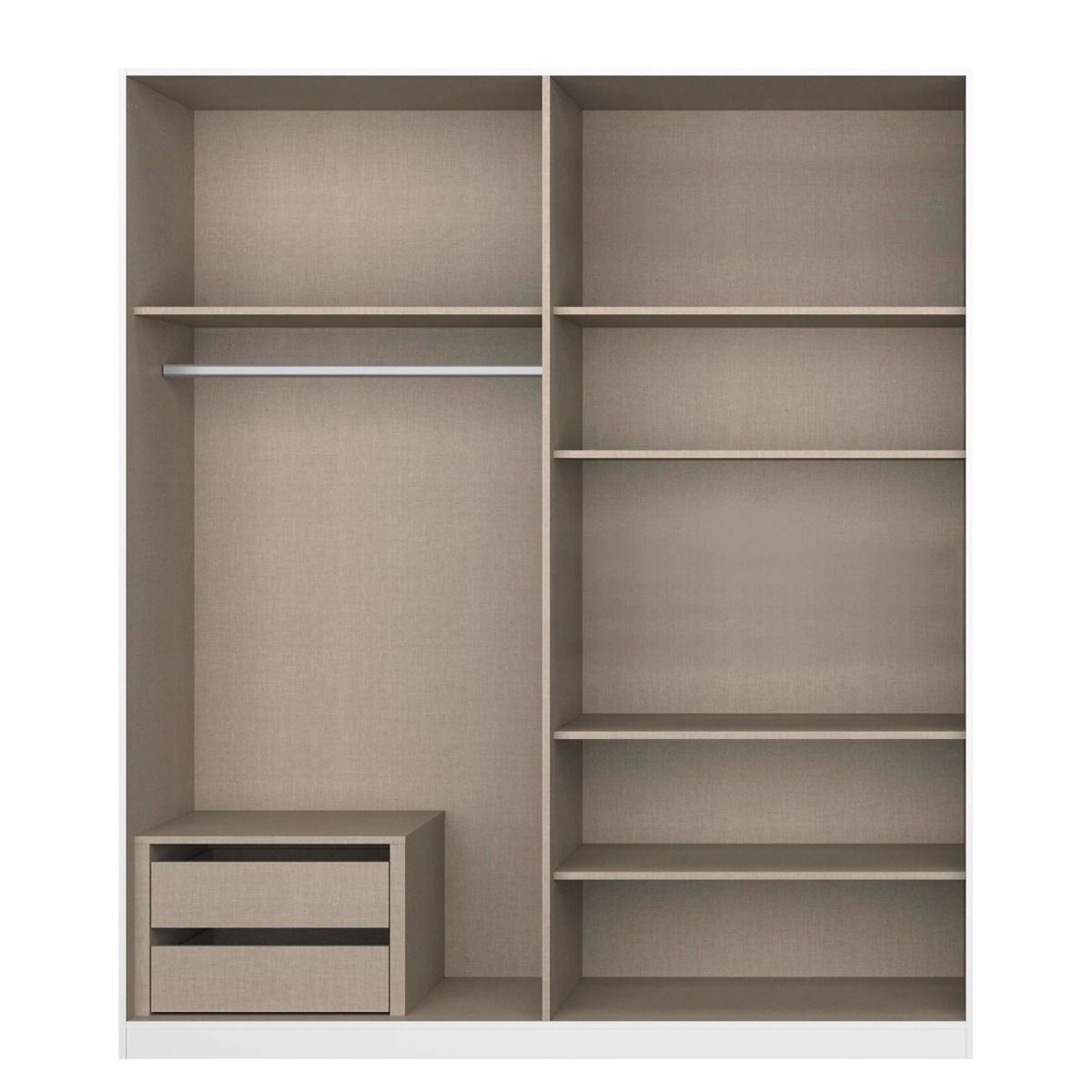 Oakwood Rauch Alabama Alpine White With Mirror 4 Door Hinged Wardrobe