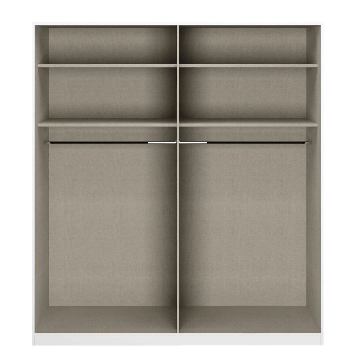 Oakwood Rauch Alabama Alpine White With Mirror 4 Door Hinged Wardrobe