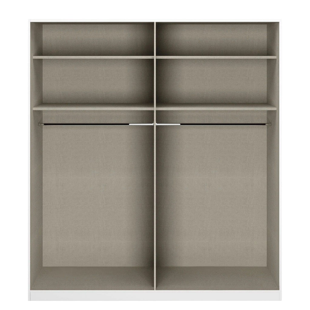 Oakwood Rauch Versity 4 Door Glass Hinged Wardrobe