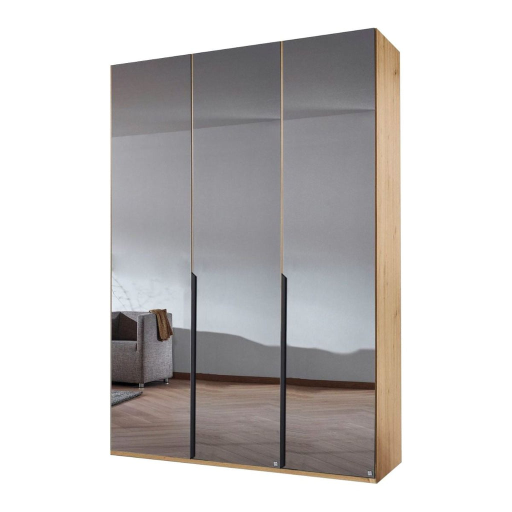 Oakwood Rauch Epsilon Full mirror 3 Door Hinged 136CM Wardrobe