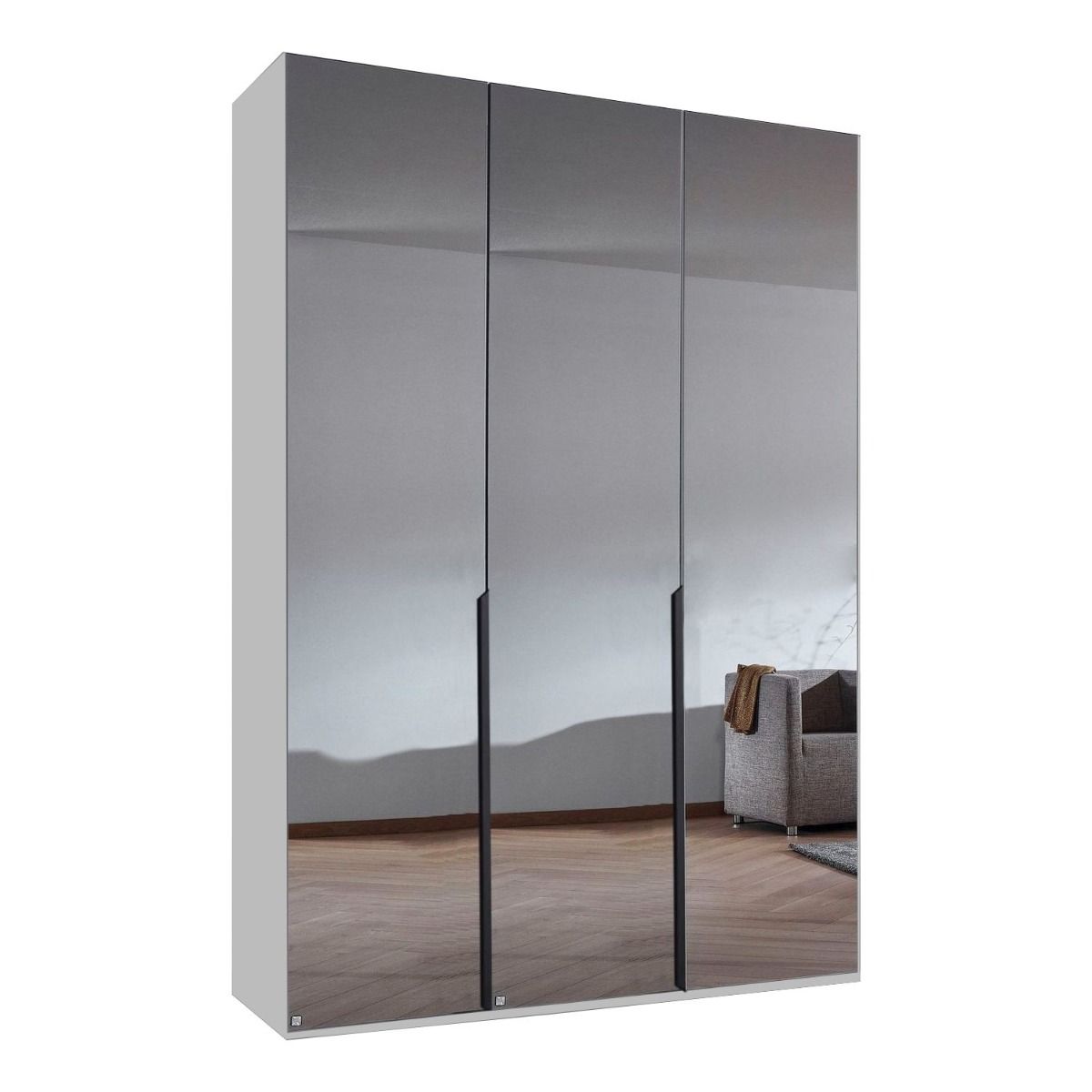 Oakwood Rauch Epsilon Full mirror 3 Door Hinged 136CM Wardrobe
