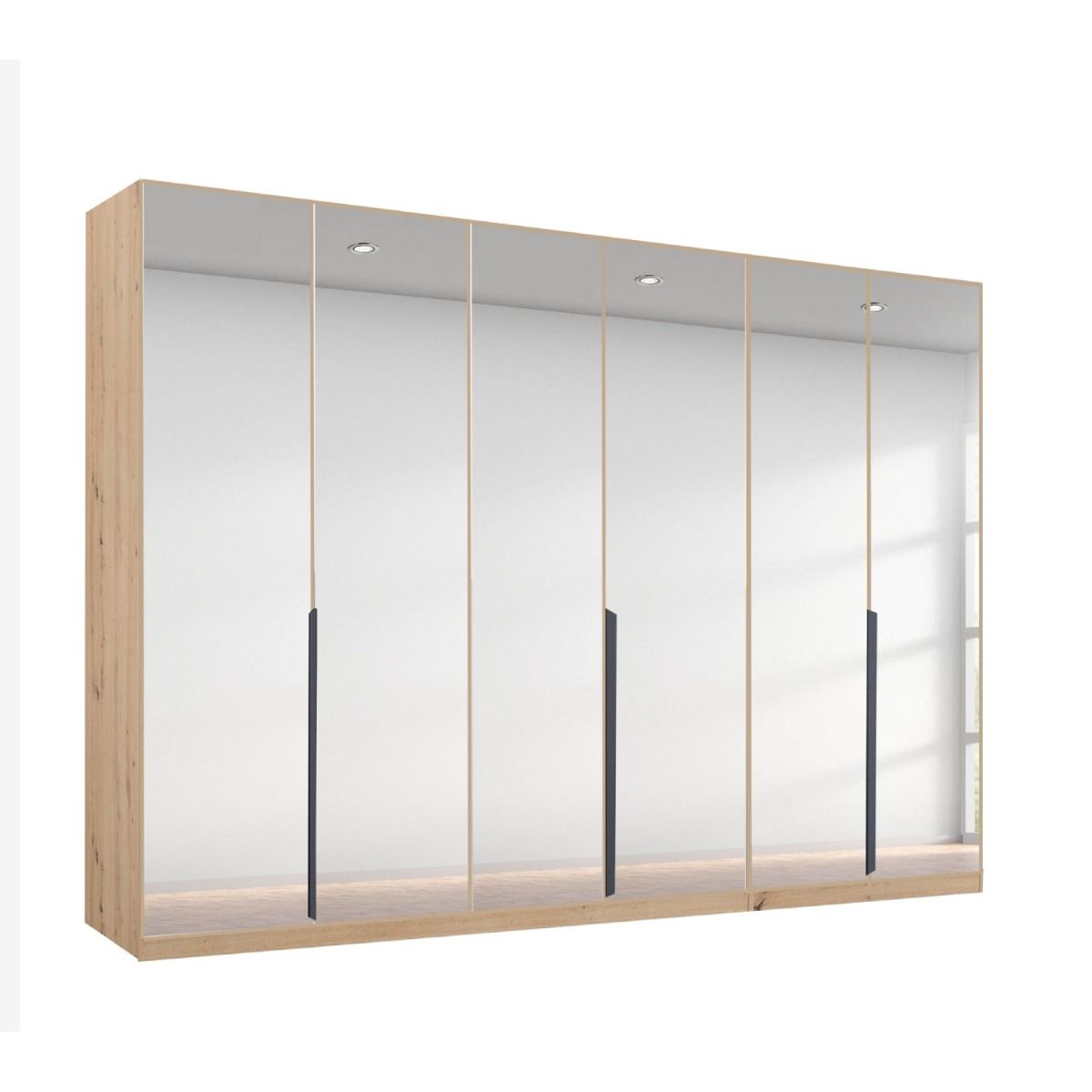 Oakwood Rauch Epsilon with mirror 6 Door Hinged 271CM Wardrobe