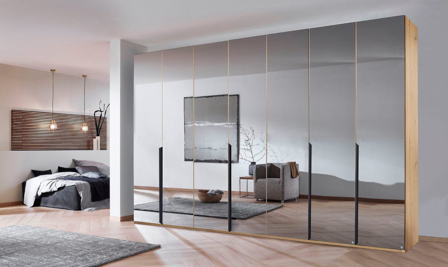 Oakwood Rauch Epsilon with mirror 7 Door Hinged 315 CM Wardrobe