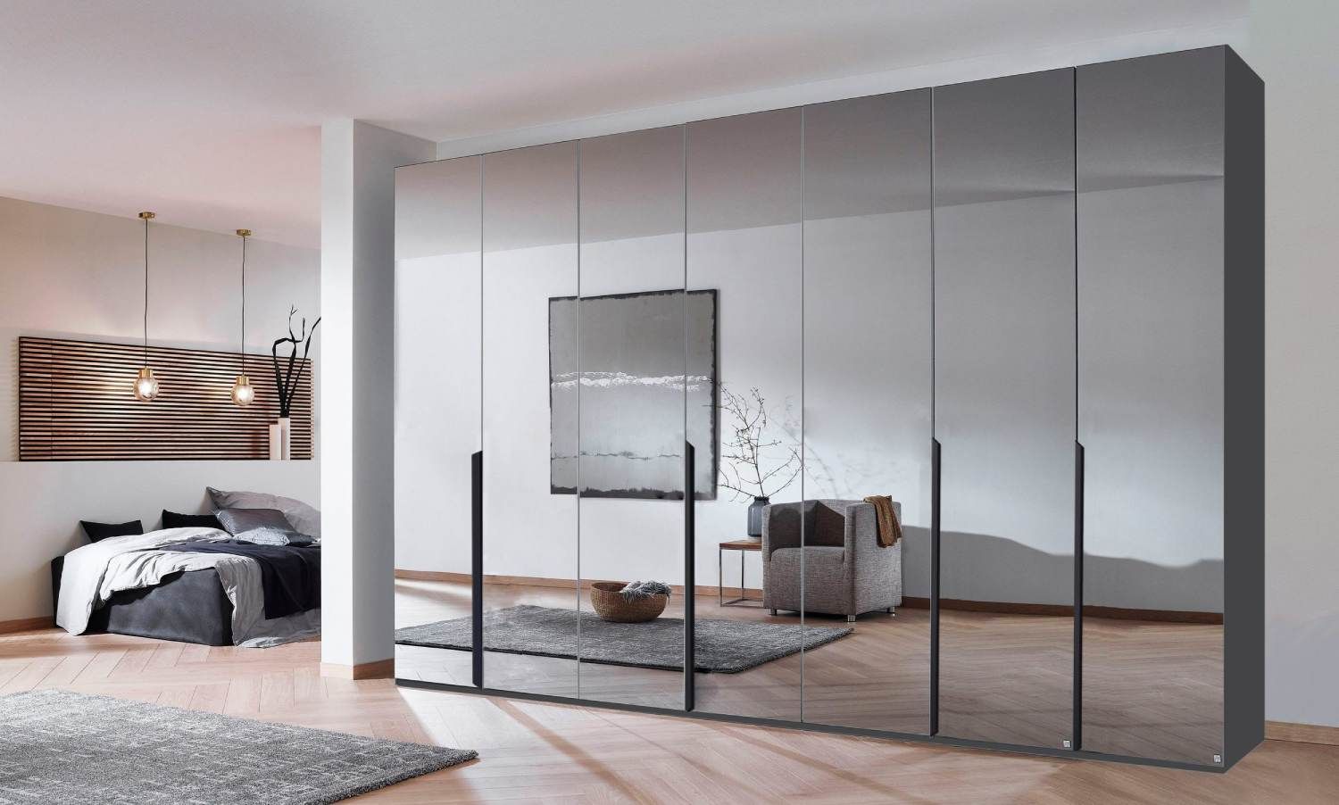Oakwood Rauch Epsilon with mirror 7 Door Hinged 315 CM Wardrobe