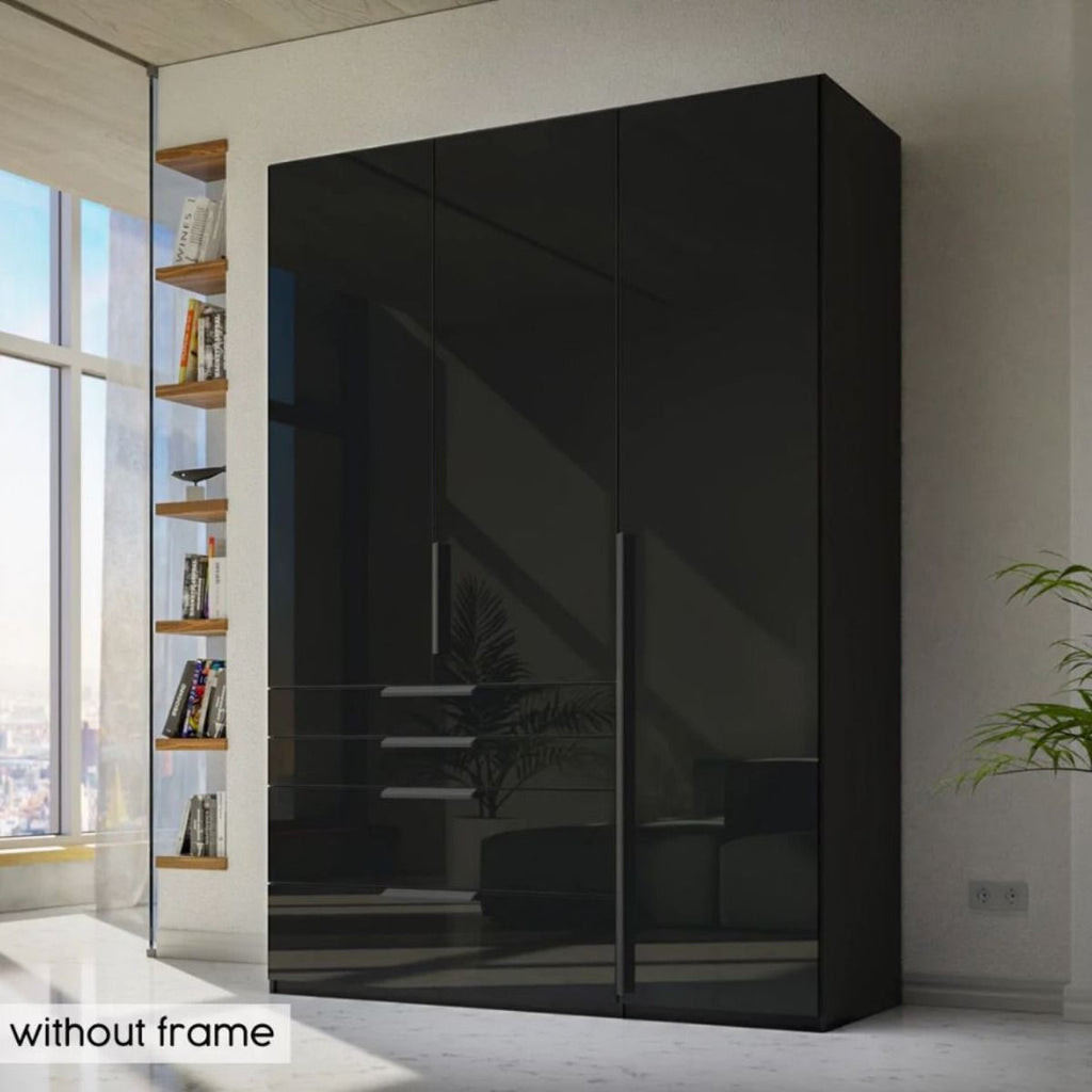 Oakwood Rauch Purisma Graphite 3 Door Hinged  Combi Wardrobe