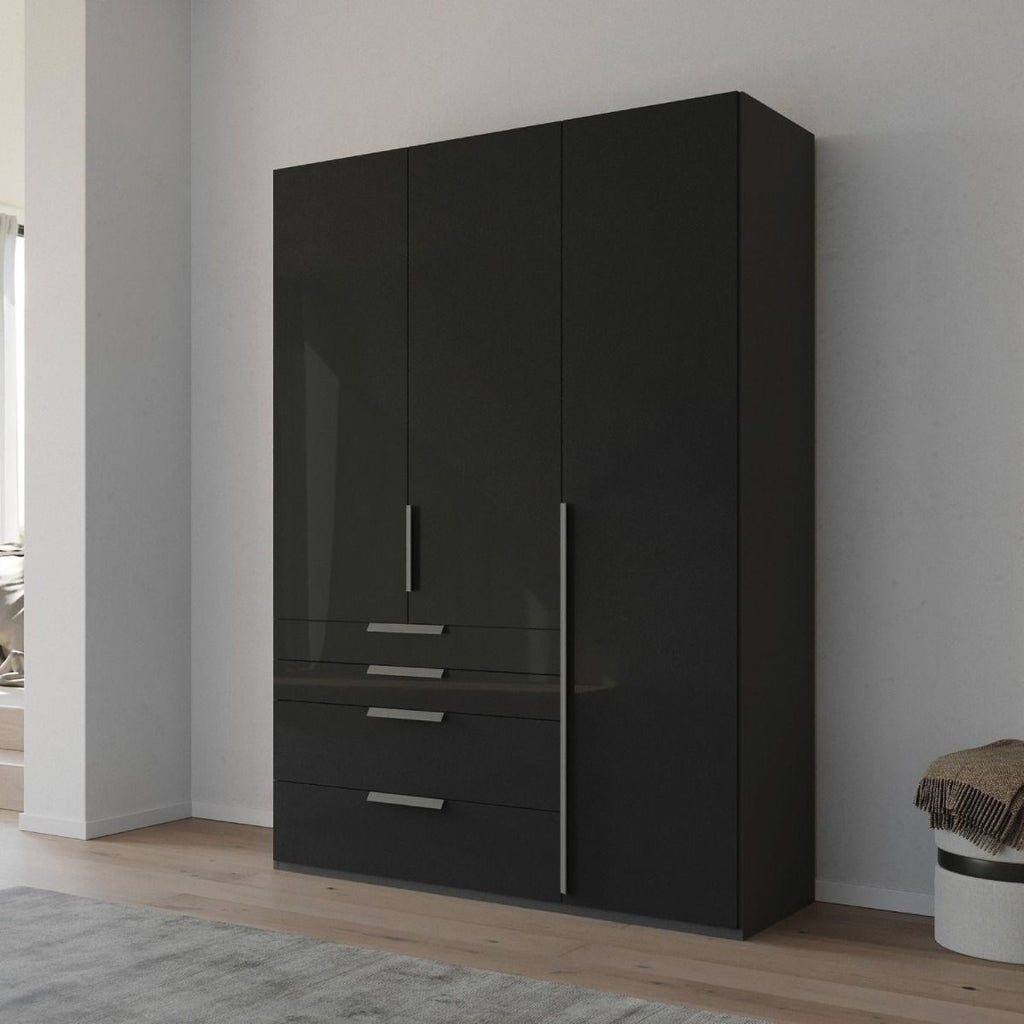 Oakwood Rauch Purisma Graphite 3 Door Hinged  Combi Wardrobe