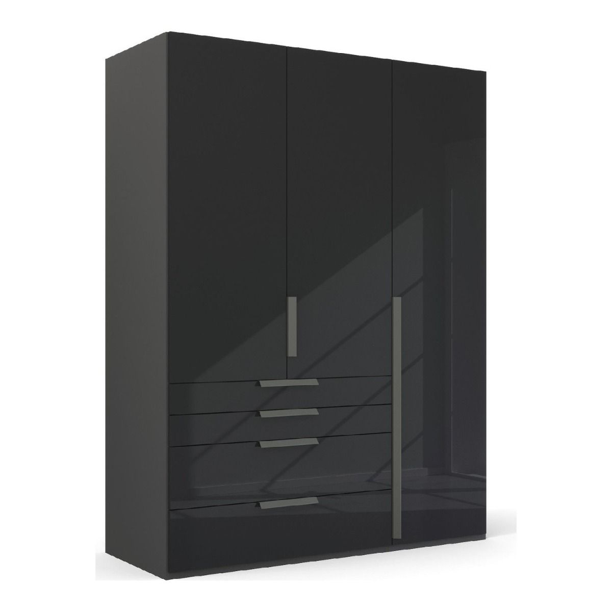 Oakwood Rauch Purisma Graphite 3 Door Hinged  Combi Wardrobe