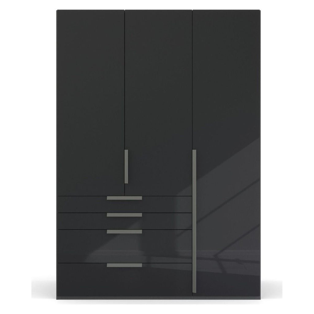 Oakwood Rauch Purisma Graphite 3 Door Hinged  Combi Wardrobe