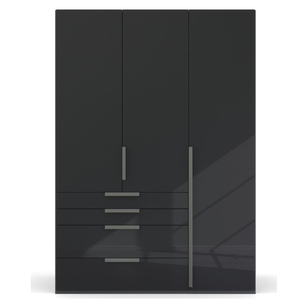 Oakwood Rauch Purisma Graphite 3 Door Hinged  Combi Wardrobe