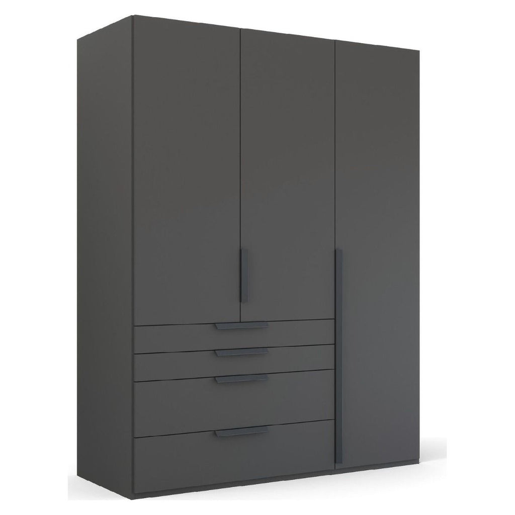 Oakwood Rauch Purisma Graphite 3 Door Hinged  Combi Wardrobe