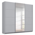 Oakwood Rauch Kulmbach Silk Grey & Mirror Front 3 Sliding Door Wardrobe