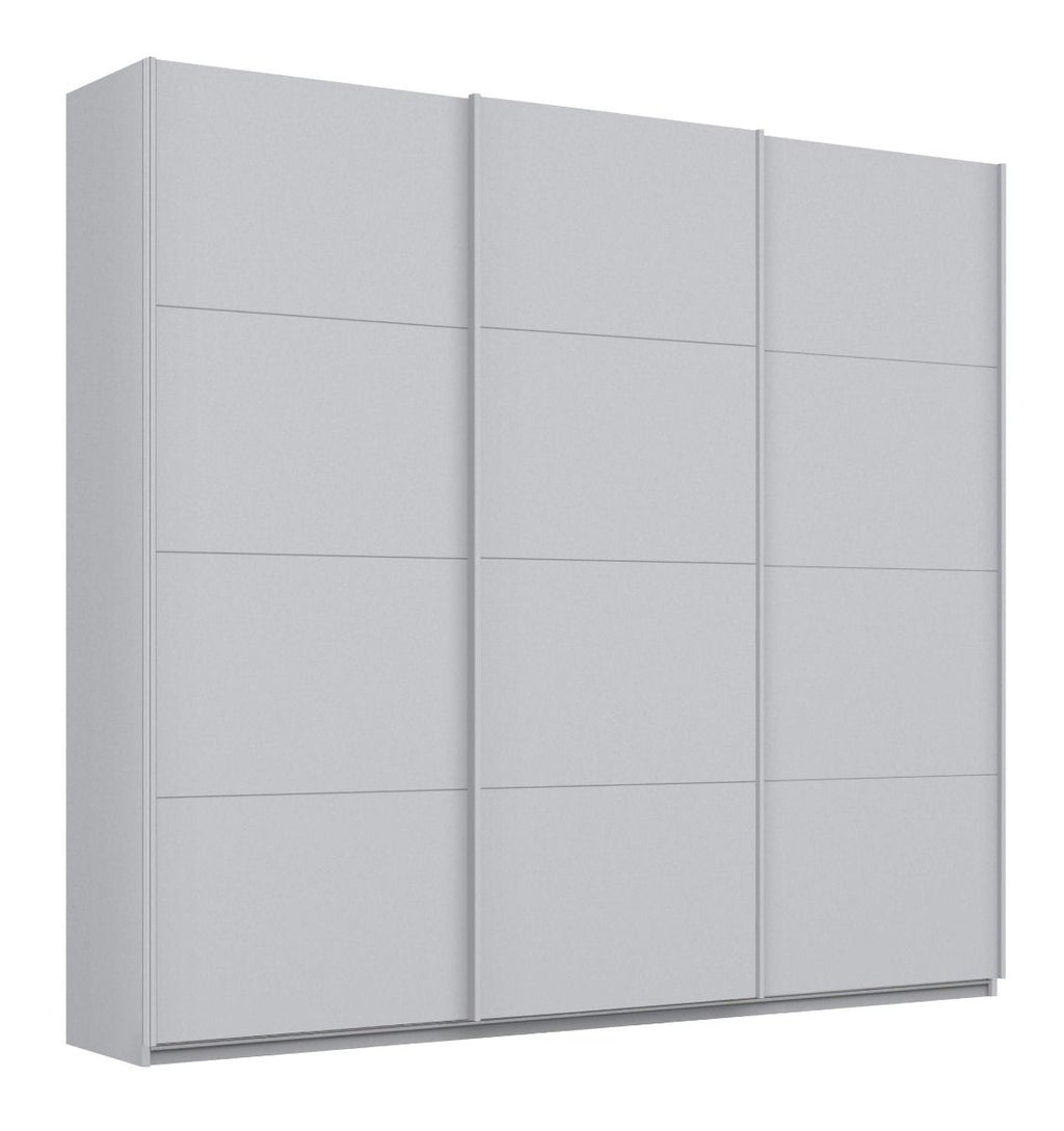 Oakwood Rauch Kulmbach Silk Grey & Mirror Front 3 Sliding Door Wardrobe