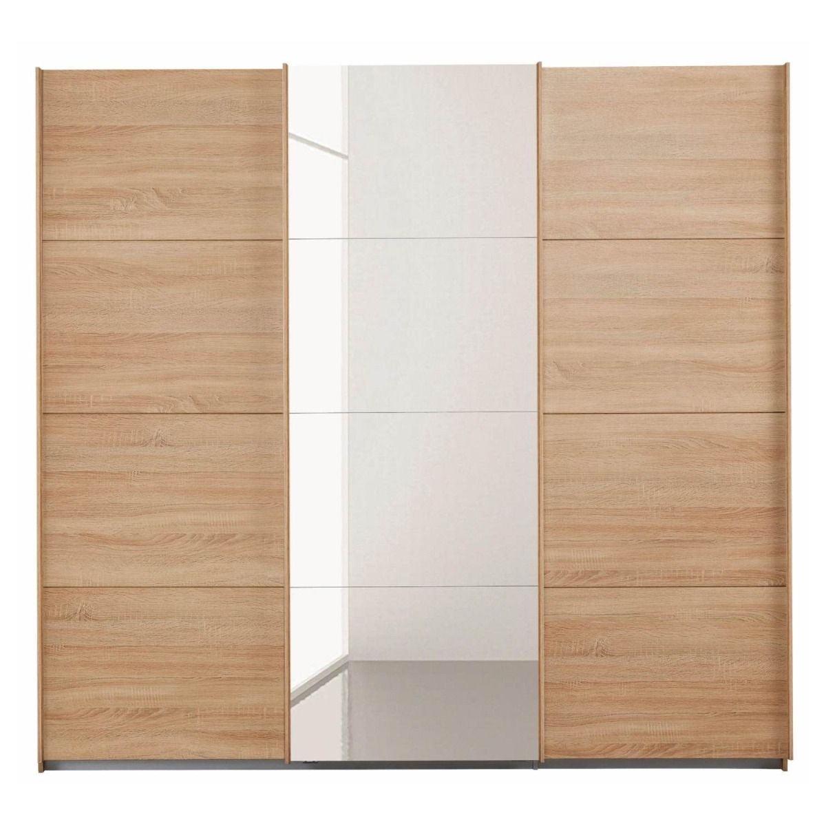 Oakwood Rauch Tubona Sonoma Oak 3 Sliding Door Wardrobe with Premium Interior