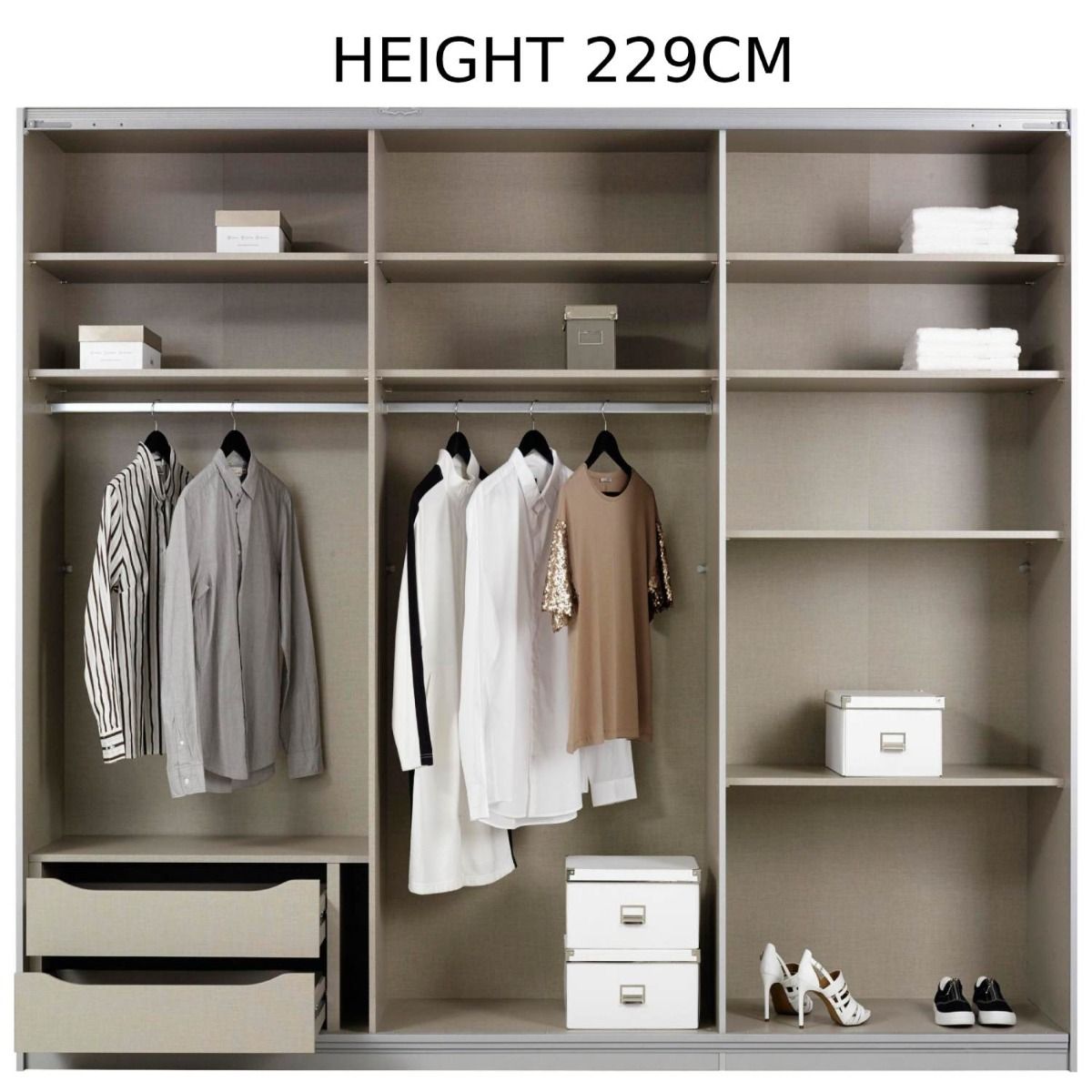 Oakwood Rauch Tubona Sonoma Oak 3 Sliding Door Wardrobe with Premium Interior