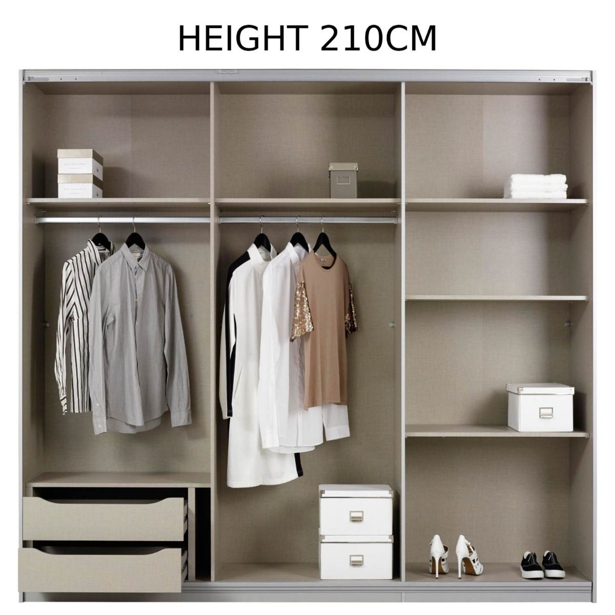 Oakwood Rauch Tubona Sonoma Oak 3 Sliding Door Wardrobe with Premium Interior