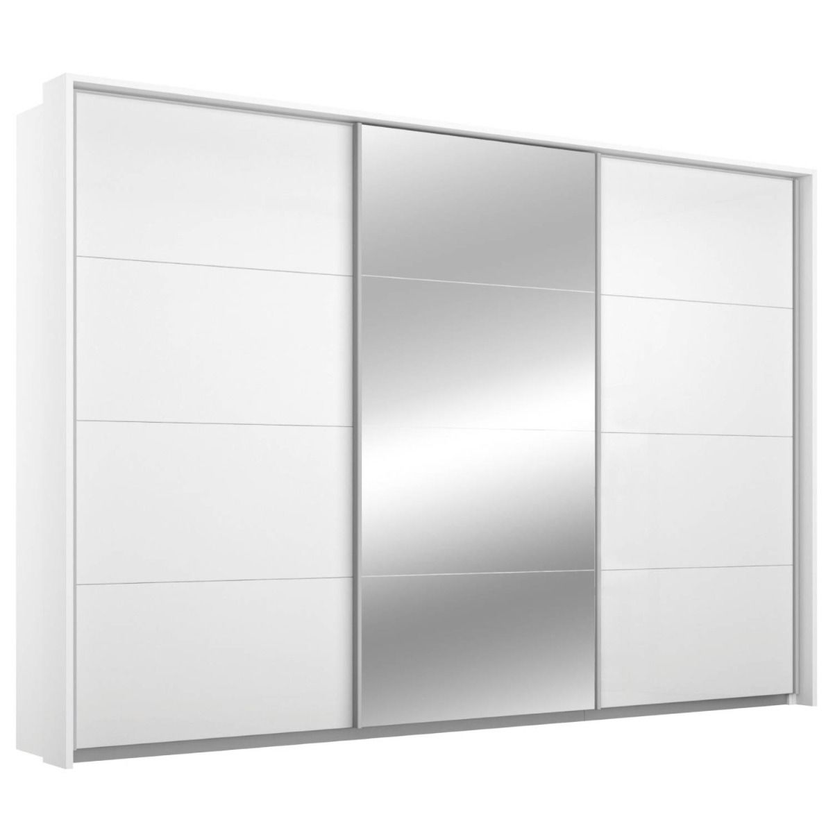 Oakwood Rauch Tubona Glass & Mirror 3 Sliding Door Wardrobe with Premium Interior
