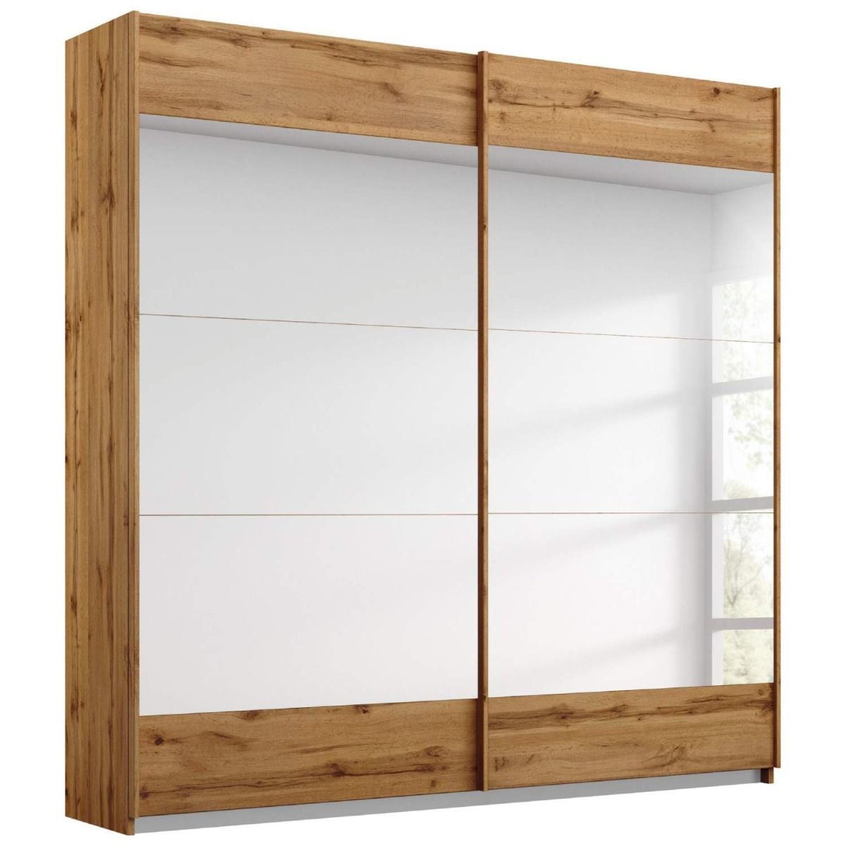 Oakwood Rauch Malibu Artisan Oak 1.81M Sliding Door Wardrobe