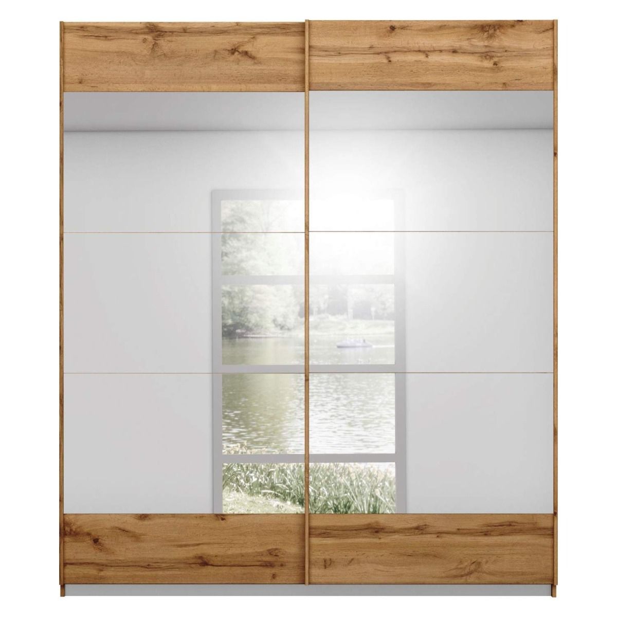 Oakwood Rauch Malibu Artisan Oak 1.81M Sliding Door Wardrobe