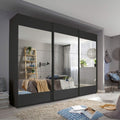 Oakwood Rauch Malibu Metallic Grey 3 Sliding Door Wardrobe