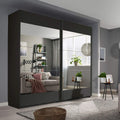 Oakwood Rauch Malibu Metallic Grey Sliding Door Wardrobe