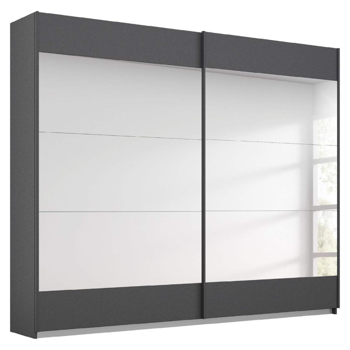 Oakwood Rauch Malibu Metallic Grey Sliding Door Wardrobe