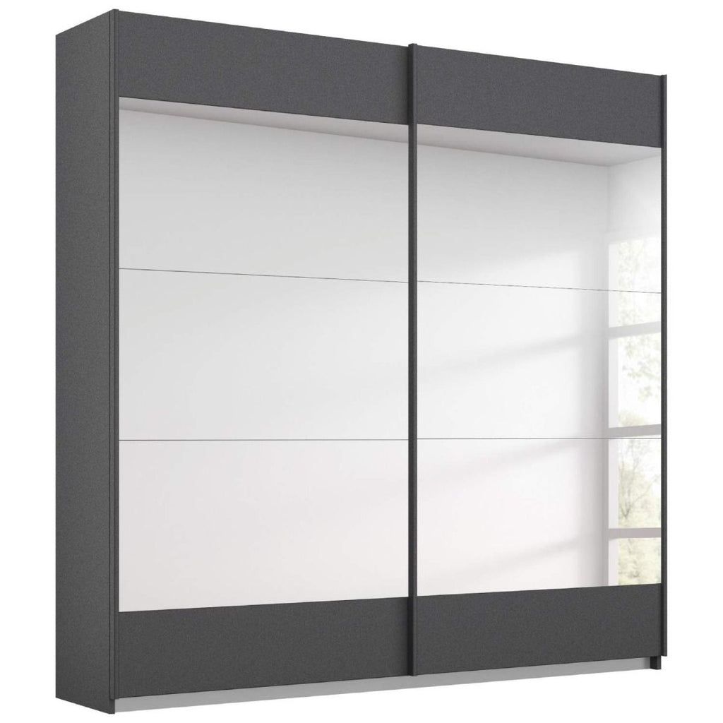 Oakwood Rauch Malibu Metallic Grey Sliding Door Wardrobe