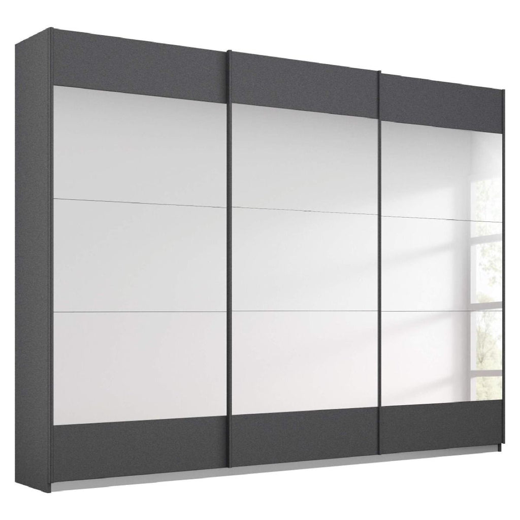 Oakwood Rauch Malibu Metallic Grey 3 Sliding Door Wardrobe