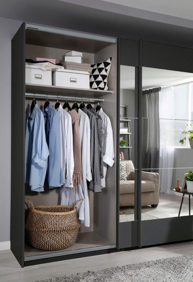 Oakwood Rauch Malibu Metallic Grey 3 Sliding Door Wardrobe