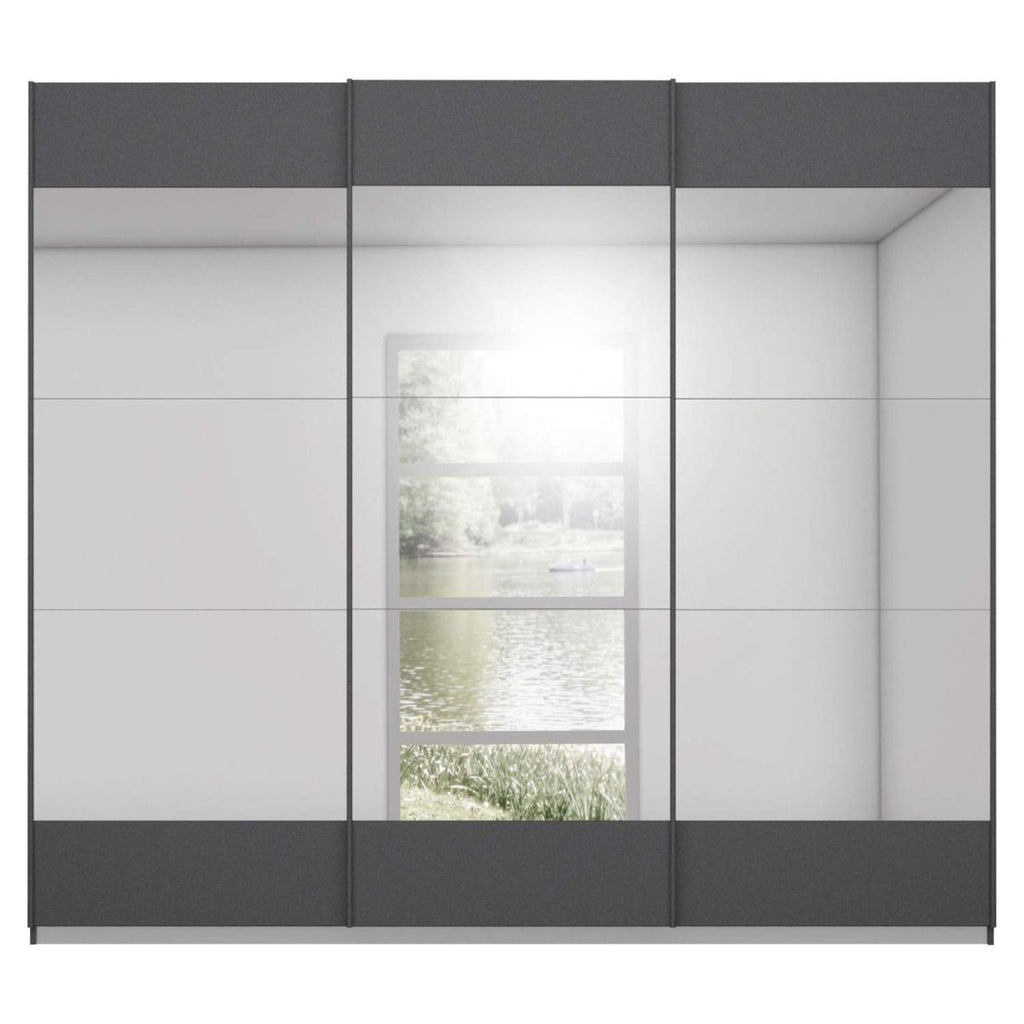 Oakwood Rauch Malibu Metallic Grey 3 Sliding Door Wardrobe