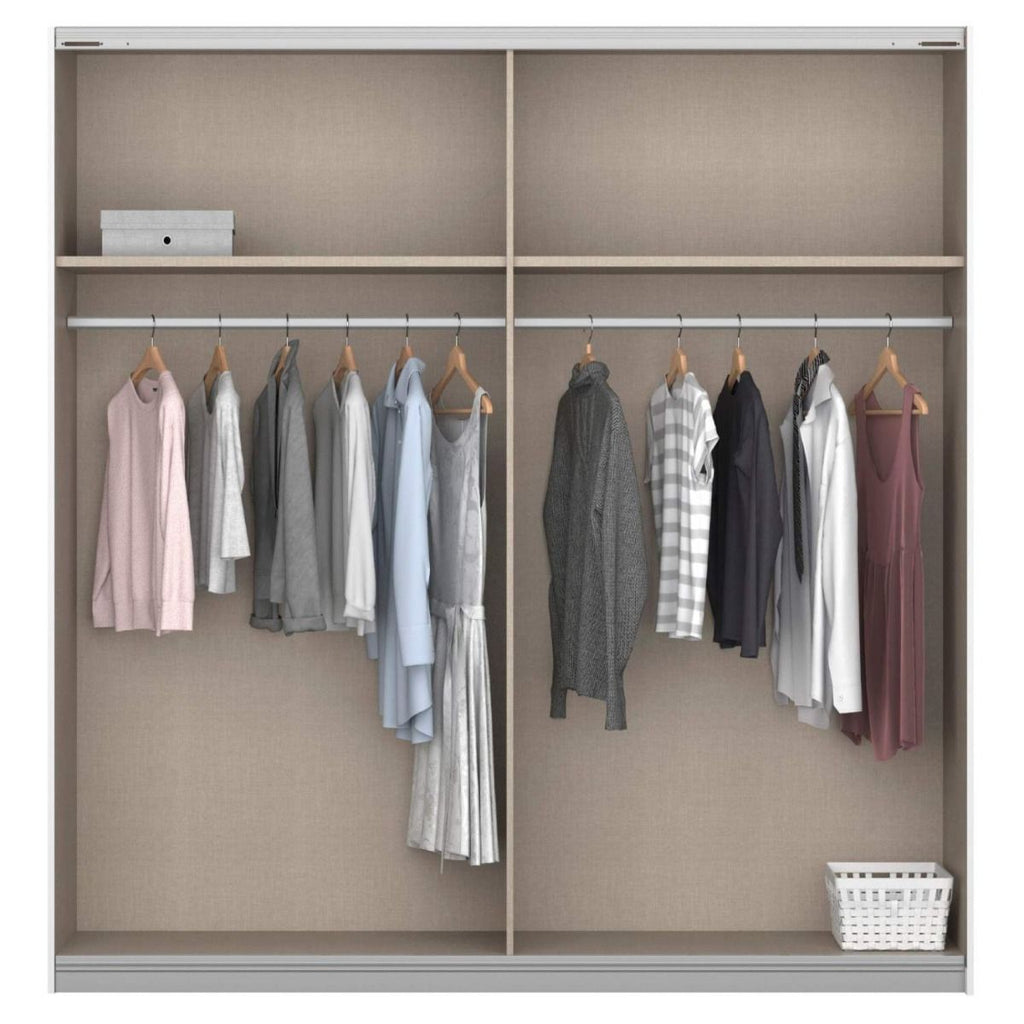 Oakwood Rauch Malibu Metallic Grey Sliding Door Wardrobe