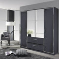 Oakwood Rauch Marl Graphite 4 Door Hinged Combi Wardrobe