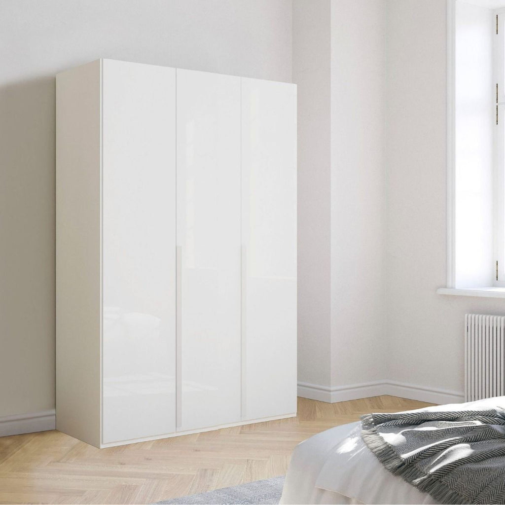Oakwood Rauch Purisma 3 Door Hinged White Fully Loaded Wardrobe 150CM
