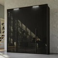 Oakwood Rauch Purisma 4 Door Hinged Graphite Fully Loaded Wardrobe