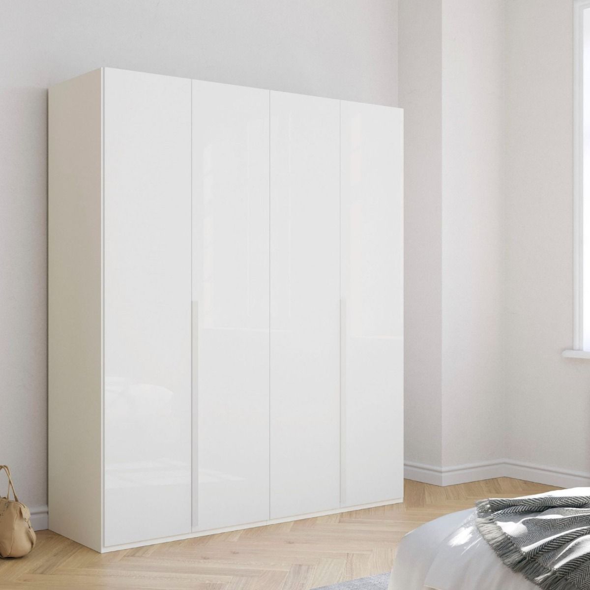 Oakwood Rauch Purisma 4 Door Hinged White Fully Loaded Wardrobe