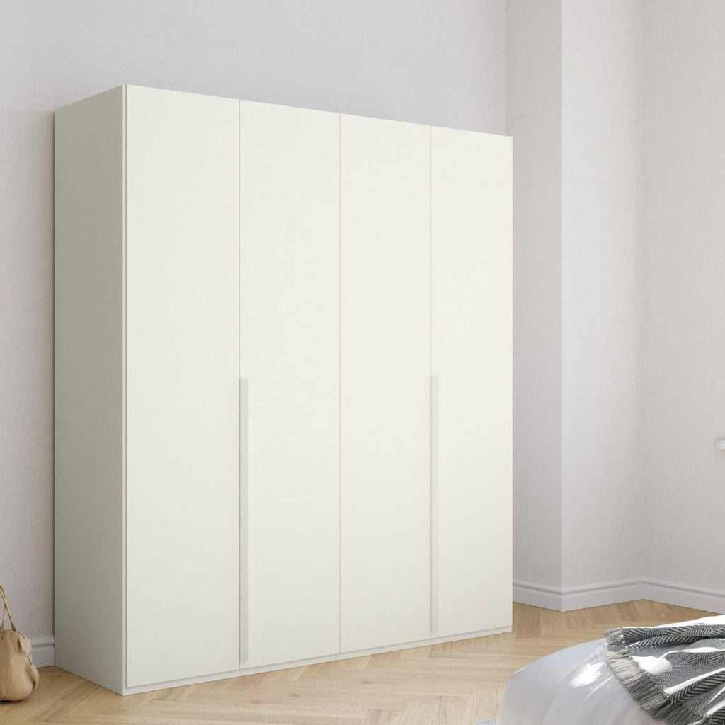 Oakwood Rauch Purisma 4 Door Hinged White Fully Loaded Wardrobe