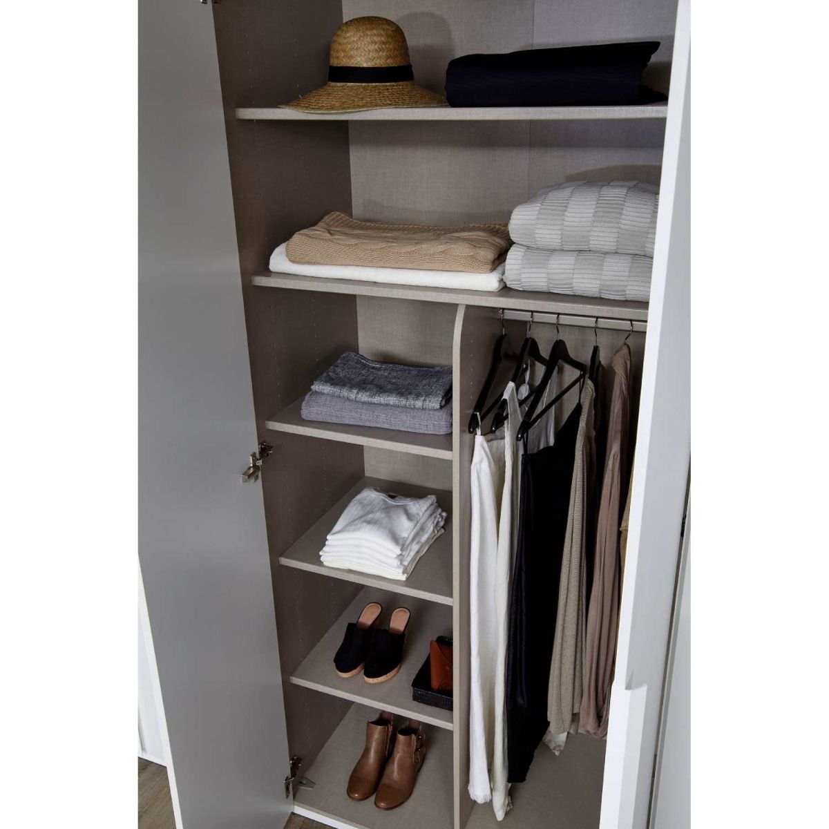 Oakwood Rauch Purisma 4 Door Hinged White Fully Loaded Wardrobe