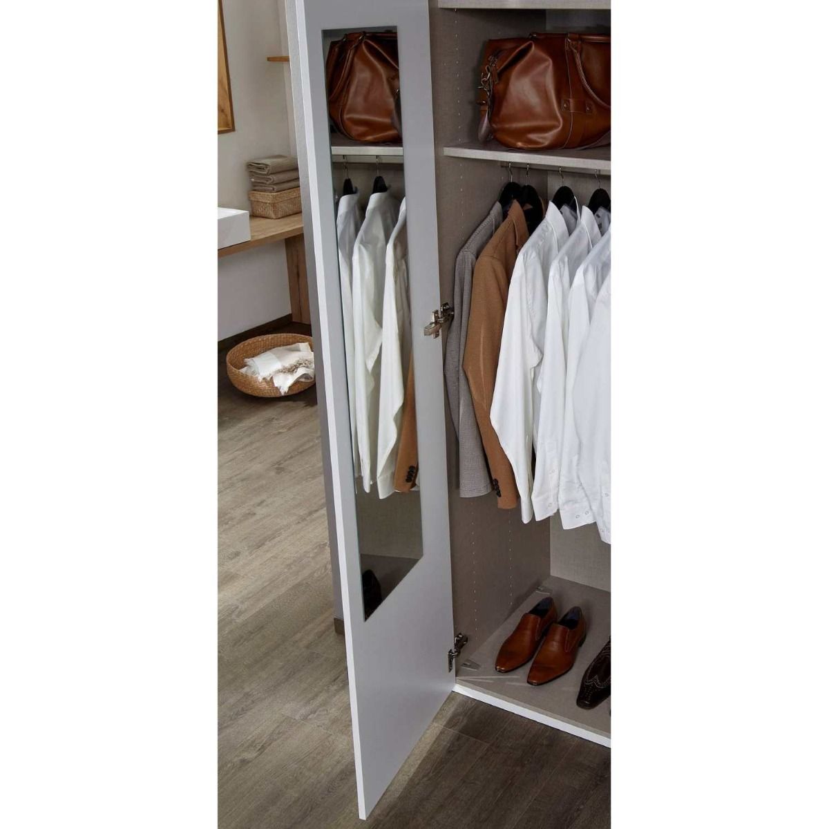 Oakwood Rauch Purisma 4 Door Hinged White Fully Loaded Wardrobe