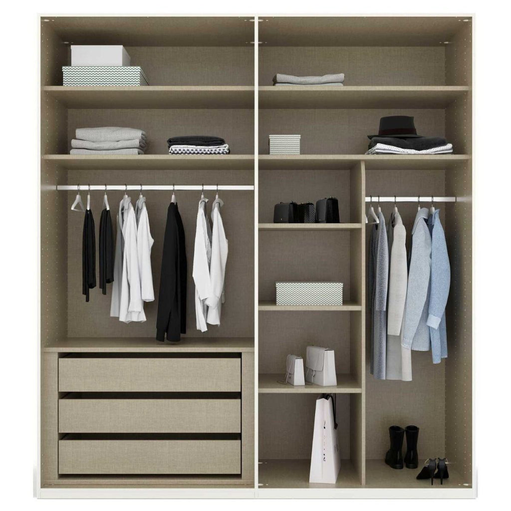 Oakwood Rauch Purisma 4 Door Hinged Silk Grey Fully Loaded Wardrobe