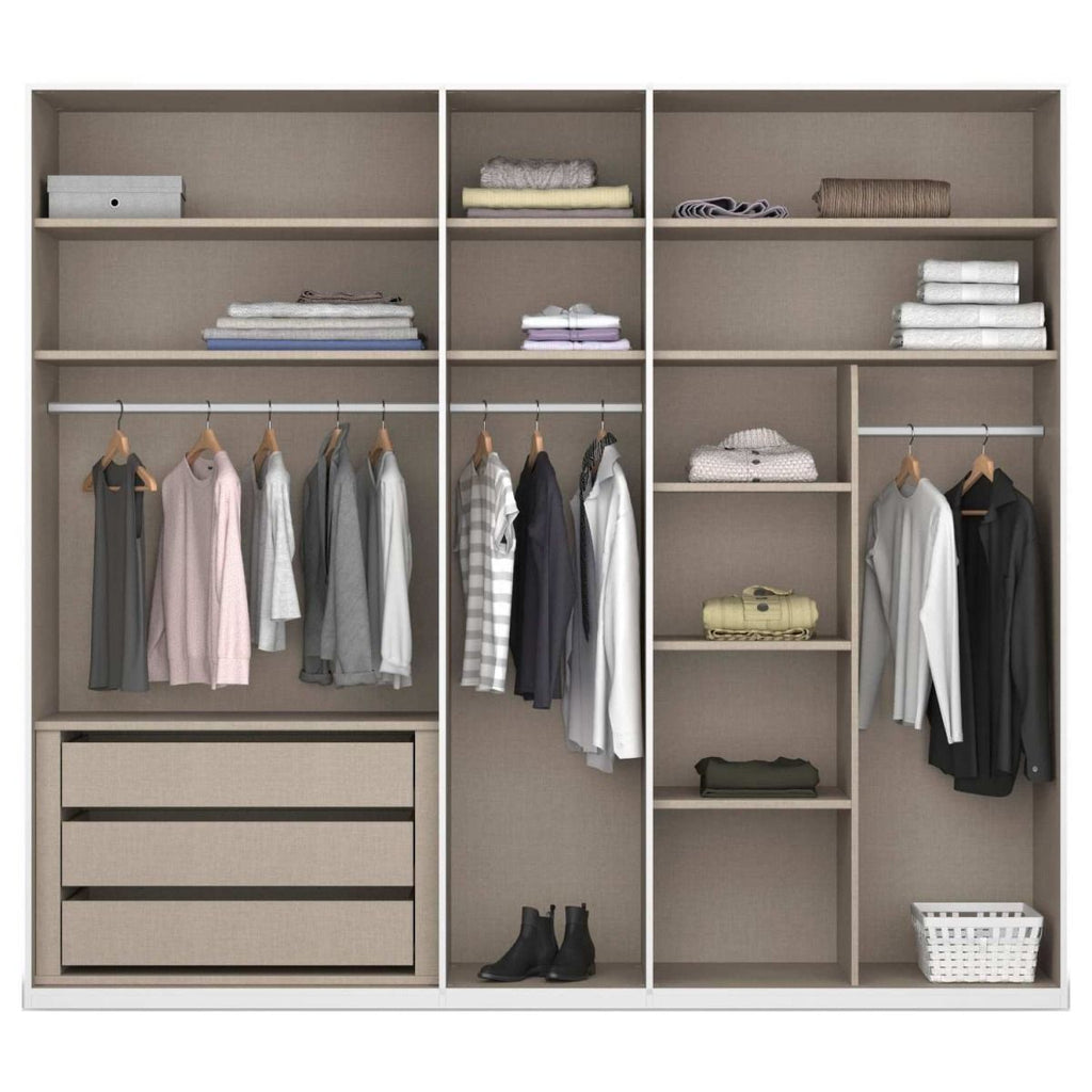 Oakwood Rauch Purisma Silk Grey 5 Door Hinged Wardrobe 251CM