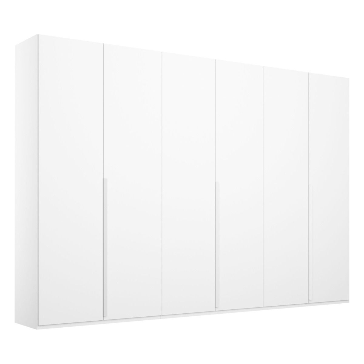 Oakwood Rauch Purisma White Glass 6 Door Hinged Wardrobe 301CM