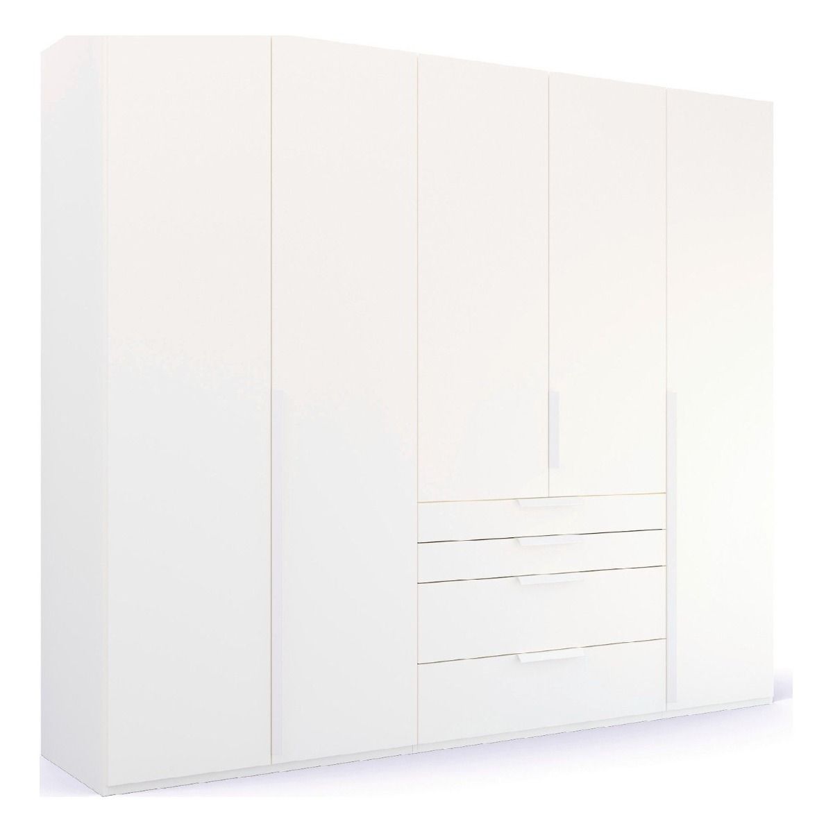Oakwood Rauch Purisma White 5 Door Hinged  Combi Wardrobe 251CM