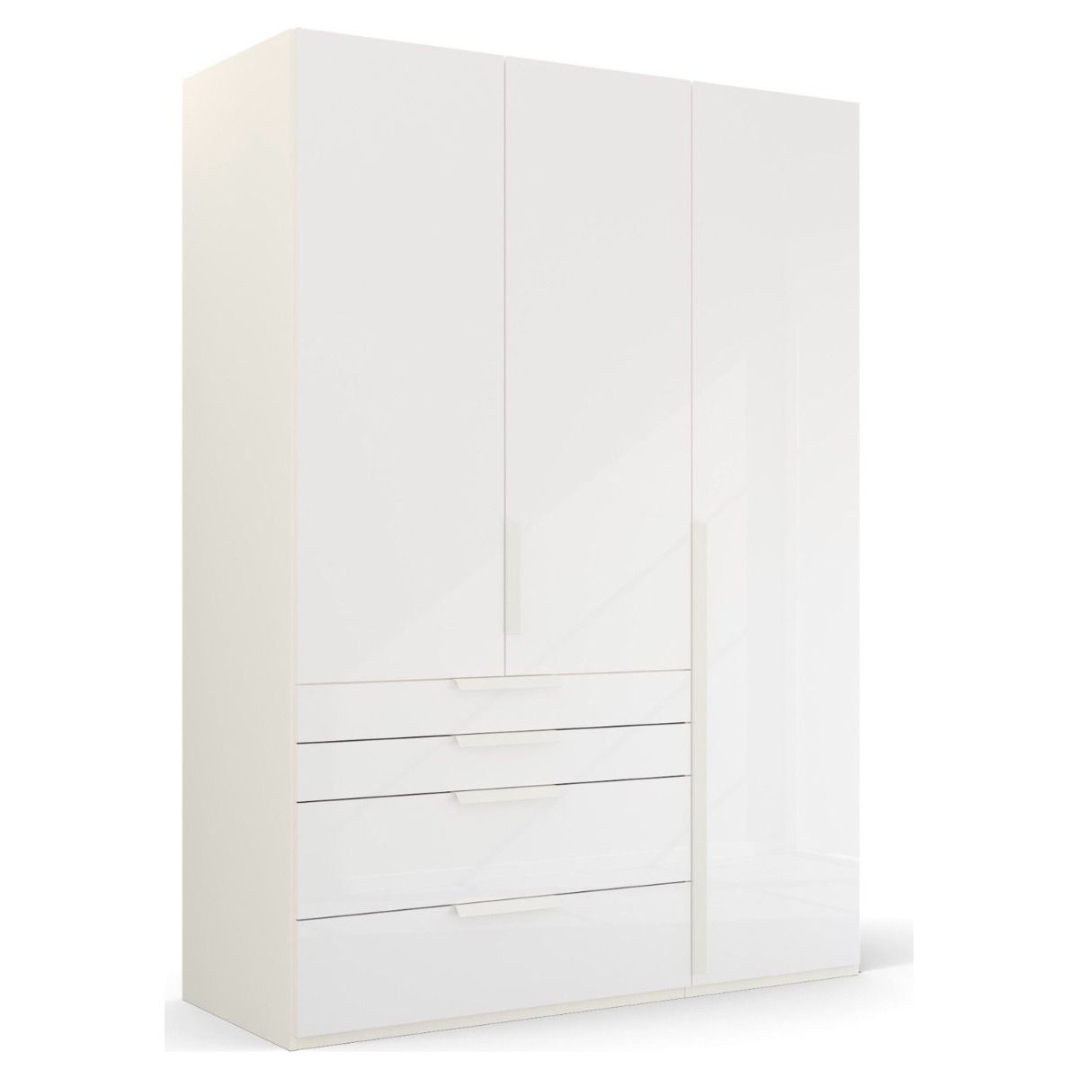 Oakwood Rauch Purisma White 3 Door Hinged  Combi Wardrobe