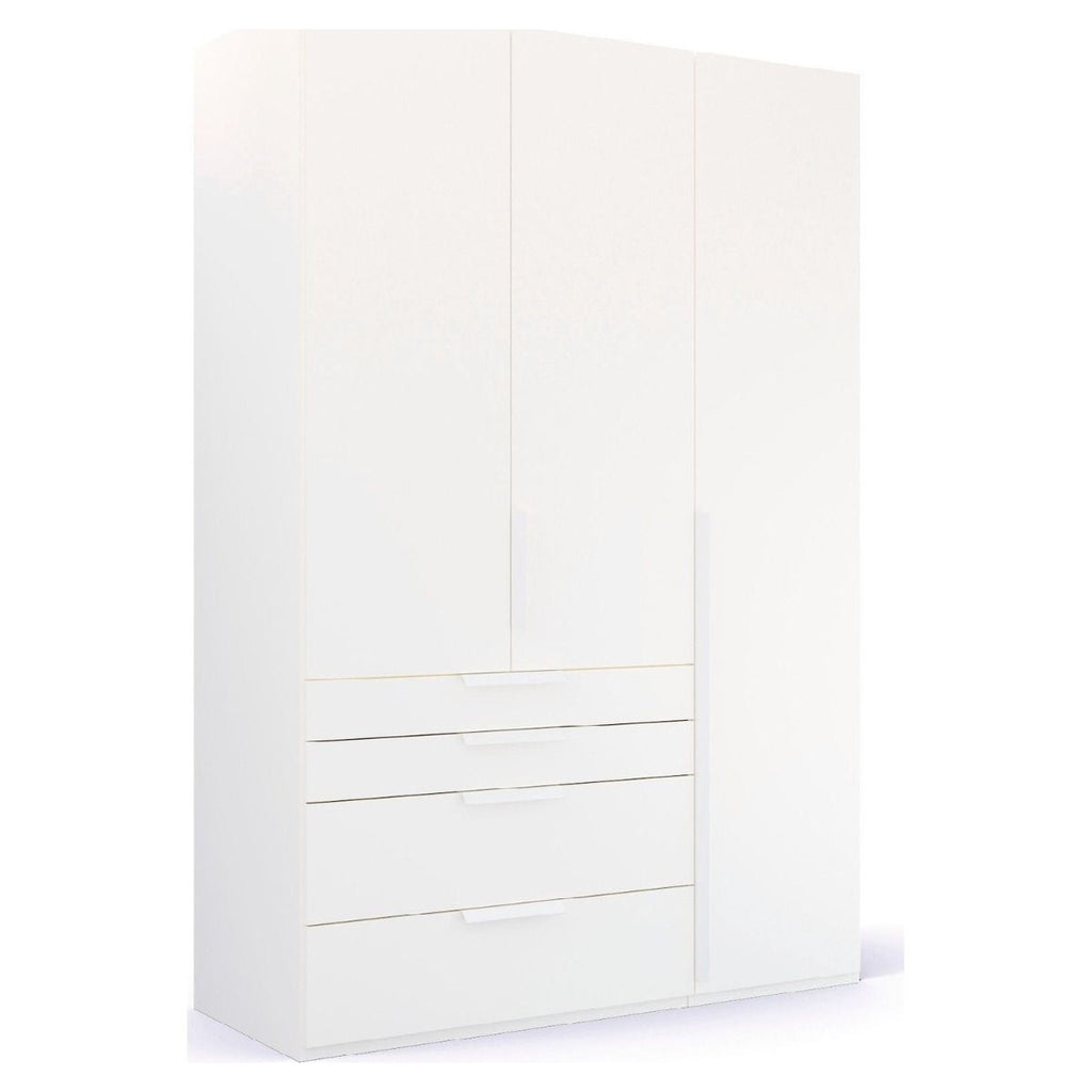 Oakwood Rauch Purisma White 3 Door Hinged  Combi Wardrobe