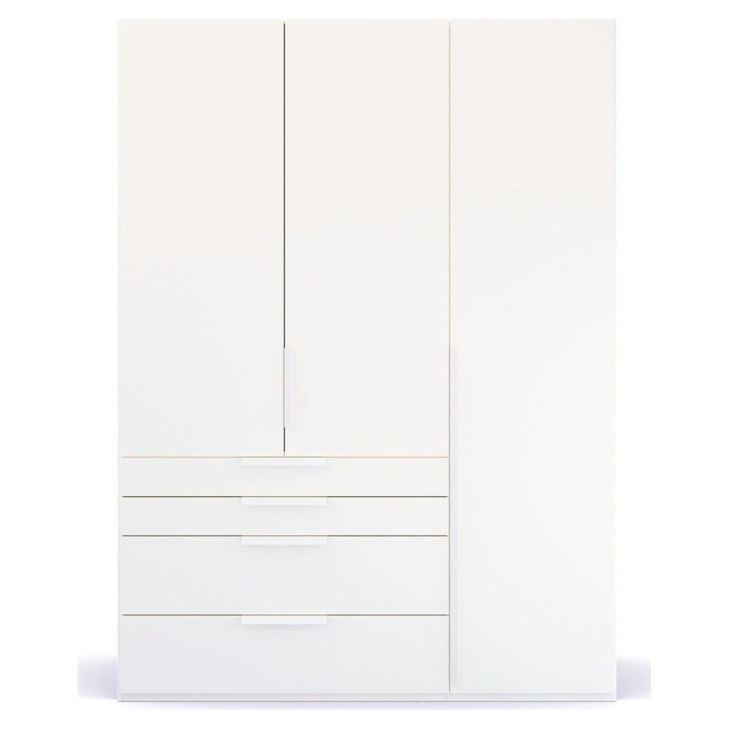 Oakwood Rauch Purisma White 3 Door Hinged  Combi Wardrobe