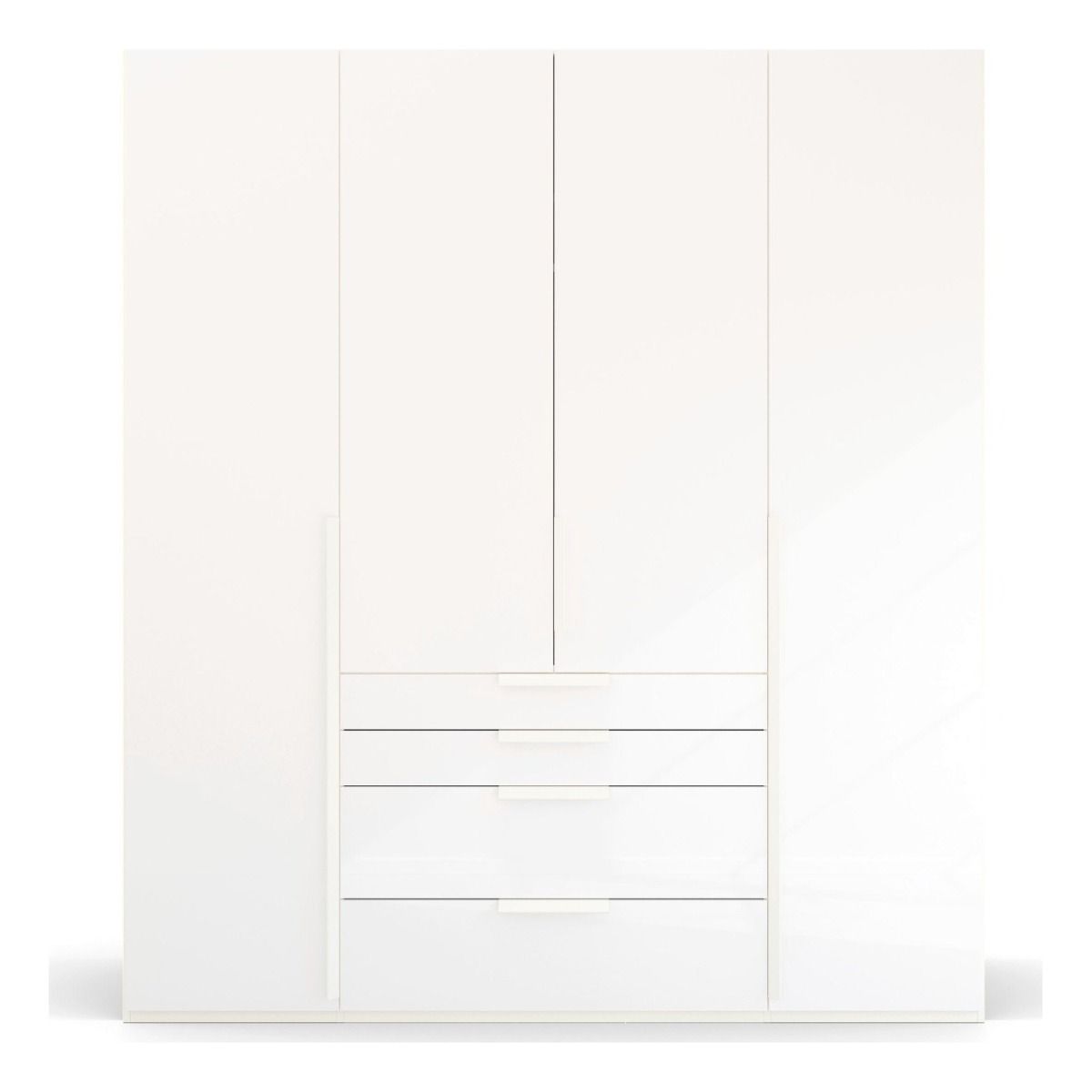 Oakwood Rauch Purisma White 4 Door Hinged  Combi Wardrobe 201CM