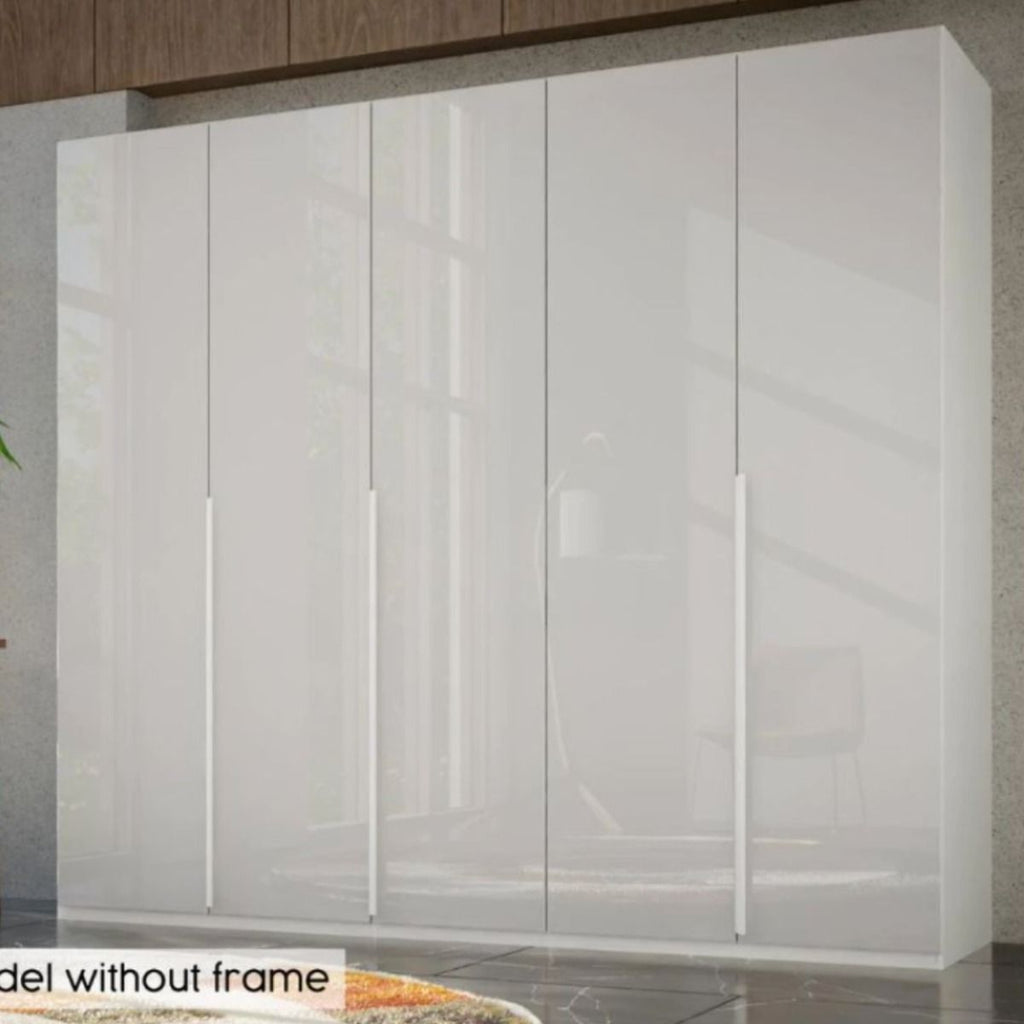 Oakwood Rauch Purisma White 5 Door Hinged Wardrobe 251CM