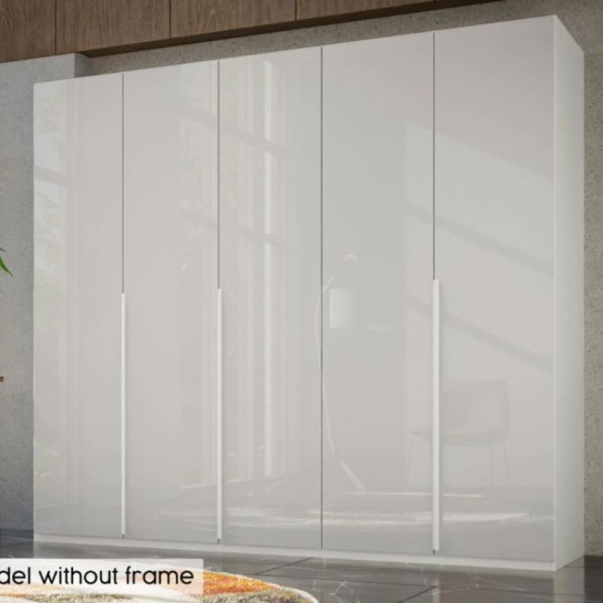 Oakwood Rauch Purisma White 5 Door Hinged Wardrobe 251CM